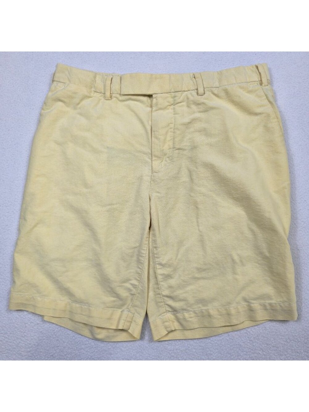 Polo Ralph Lauren Mens Shorts Yellow 32 Cotton Casual Flat Front Old Money